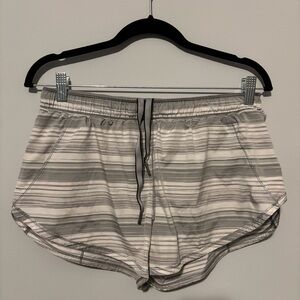 Lululemon Athletica Gray and White Athletic Shorts